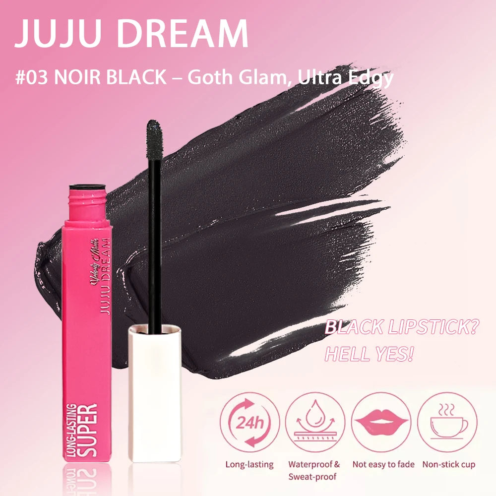 Non Stick Cup Lipstick Pink Black Dark Purple Long Lasting Lip Gloss Matte Velvet Finish Resistant To Fading Waterproof Lip Zpaxo 03