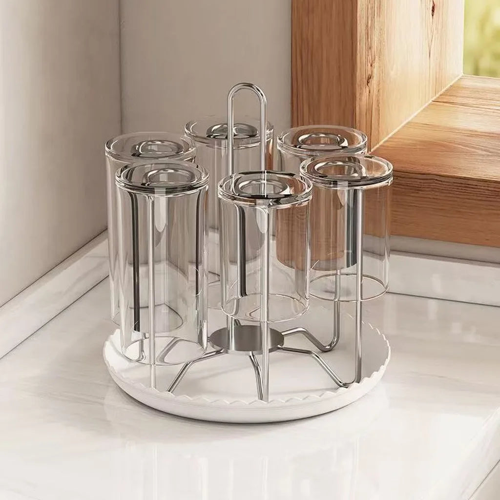 Stainless Steel Cup Drying Rack – Countertop Drainer Organizer