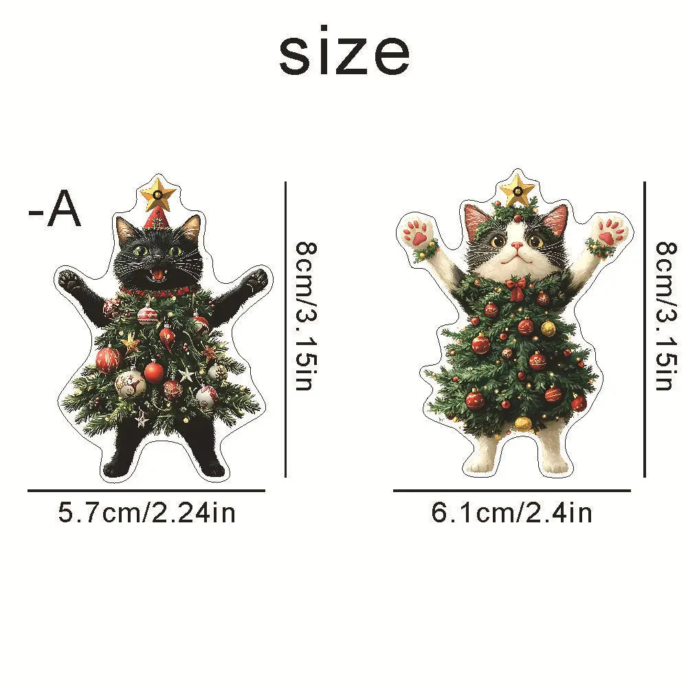 Acrylic Cat Christmas Ornament – Cute Xmas Tree Hanging Pendant Christmas Tree Ornament Zpaxo