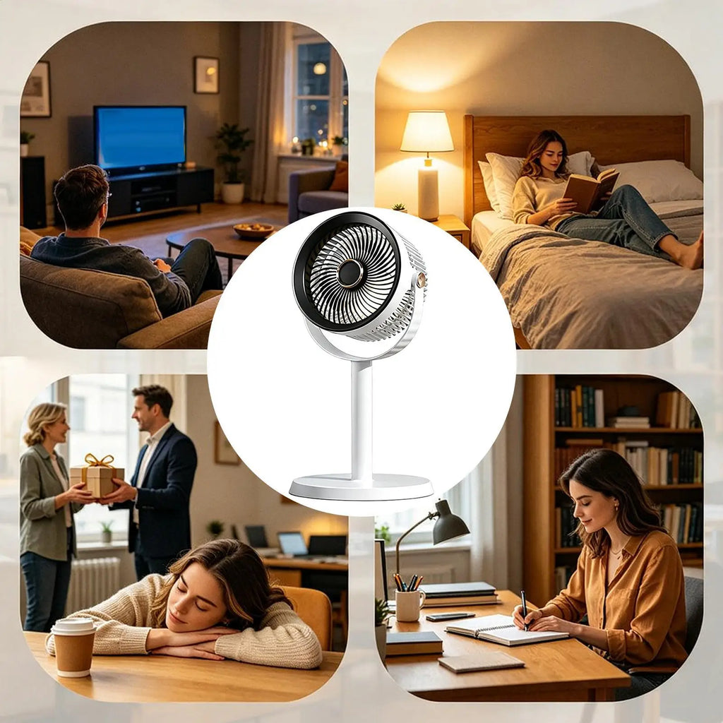 Floor Fans For Home Rechargeable 5-Speed Silent Pedestal With Night Light Floor Fan Quiet Powerful For Indoor Outdoor Camping Zpaxo