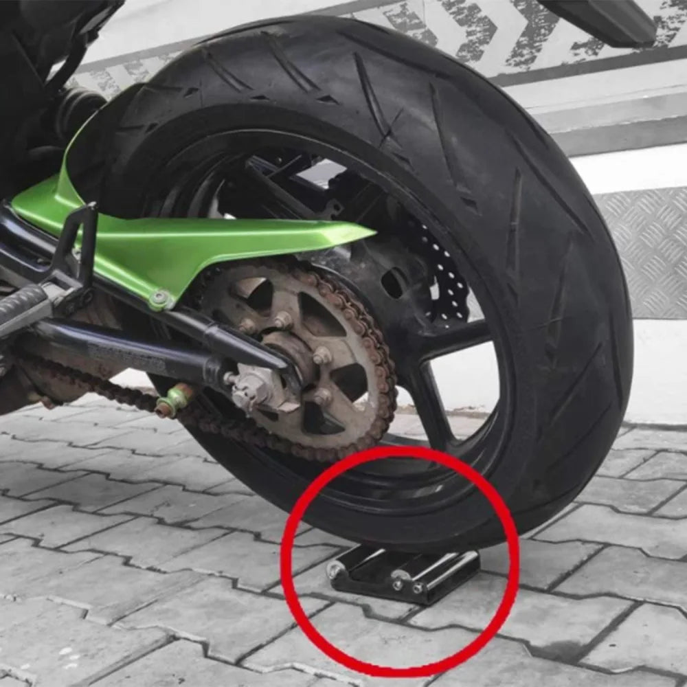 Portable Motorcycle Tire Cleaning Stand Tire Wash Bracket Durable Roller Ramp Lift Chain Clean Universal for Most Motorcycles Zpaxo