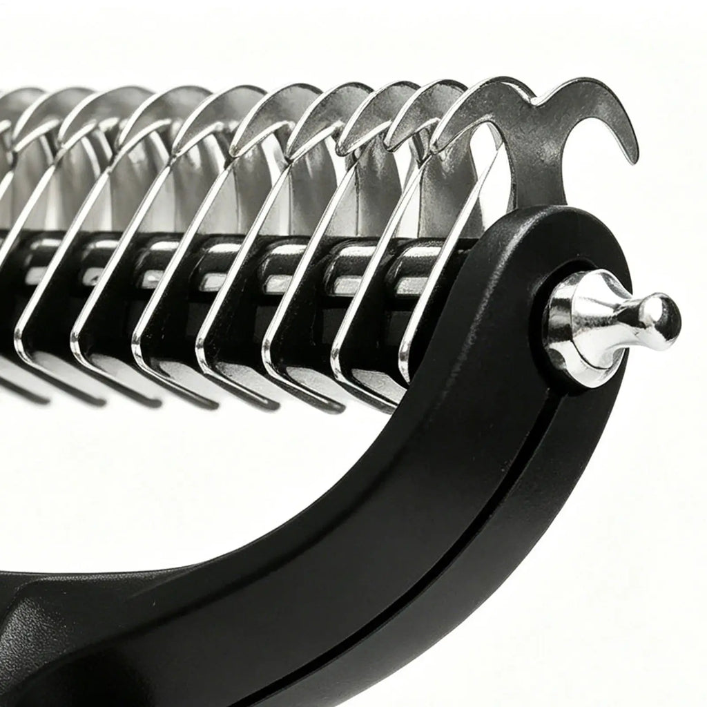 Pet Deshedding Brush – Dog & Cat Dematting Grooming Rake Pet Grooming Brush Zpaxo