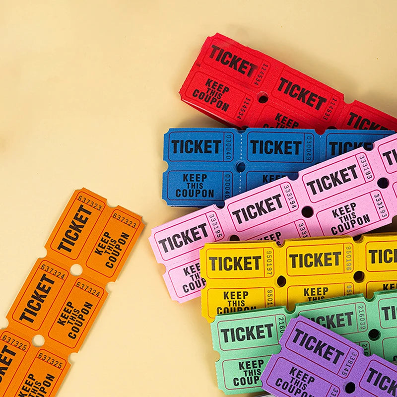 Lottery Draw Tickets Concert Universal Raffle Entrance Event Paper