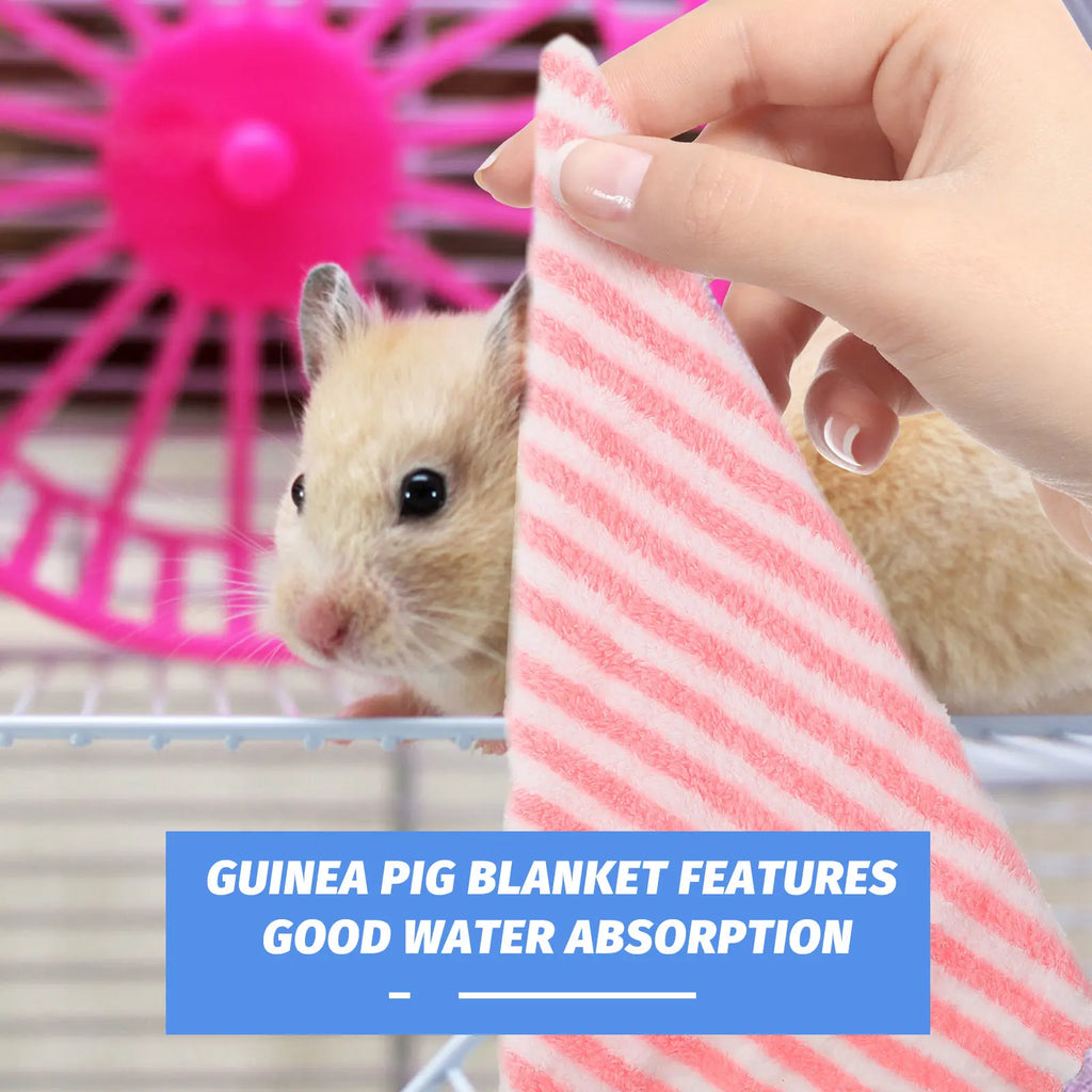 Small Pet Towels Guinea Pig Blanket Absorbent Fast Dry Bath Towel