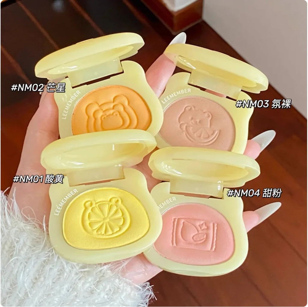 LEEMEMBER Summer Edition Lemon Yellow Eye Shadow Blush Monochrome Zpaxo