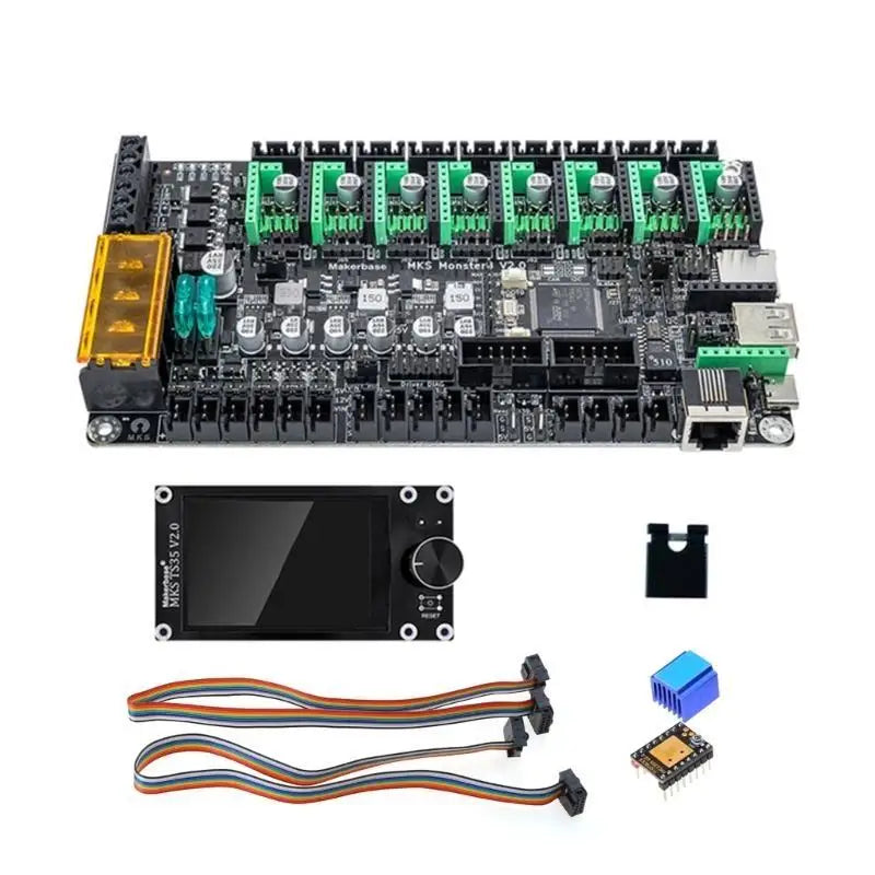 652F 3D MKS Monster8 V2 Control Board 8Axis Motherboard TS35Touch Zpaxo With TS35 and 8 driv CN