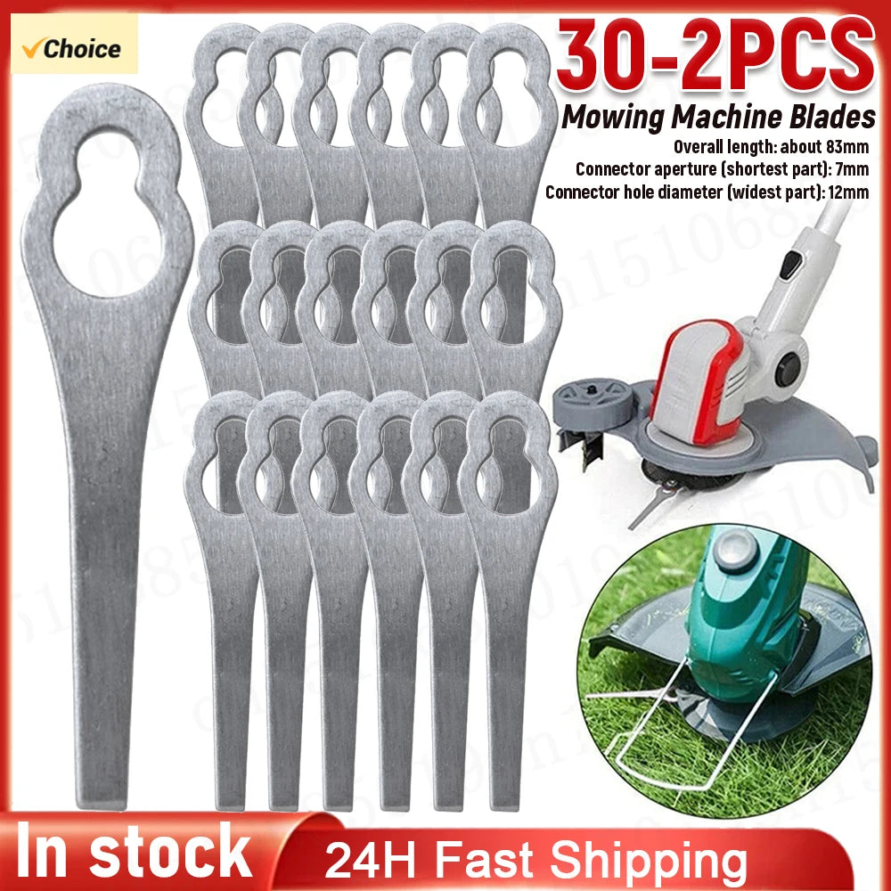 30-2Pcs Strimmer Blades Metal Grass Cutting Replacement Blade Mowing Machine Blades Garden Power Tool Accessories Zpaxo