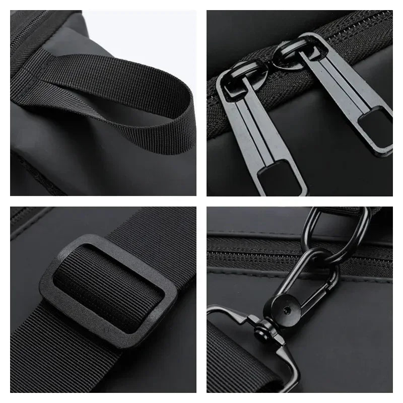 Waterproof Bag Large Capacity Men USB Sports Running Shoulder