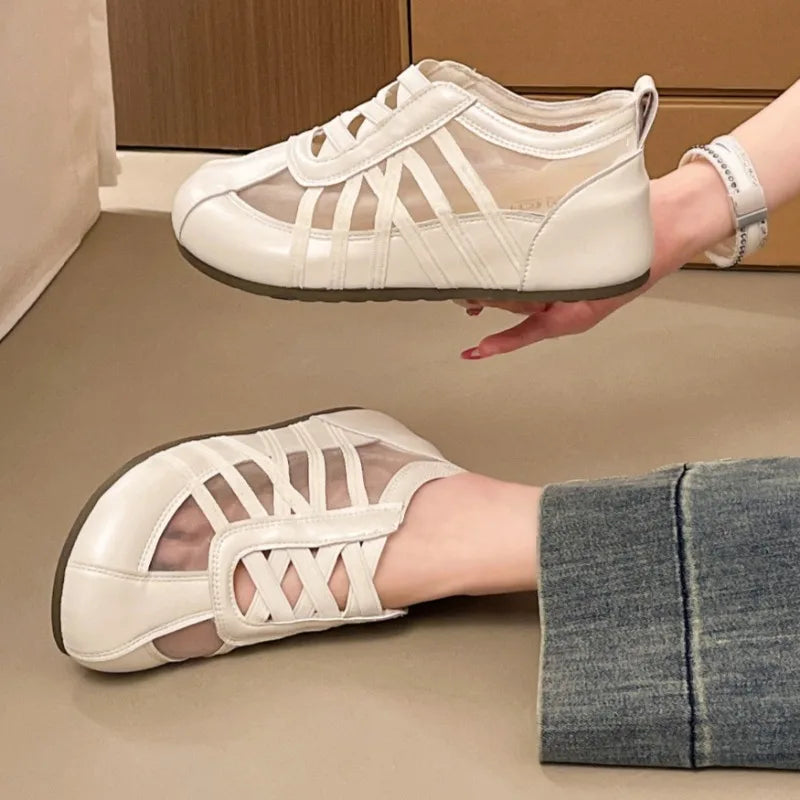 Women's Comfortable Breathable Solid Heel Shoes Women Casual Vintage Zpaxo