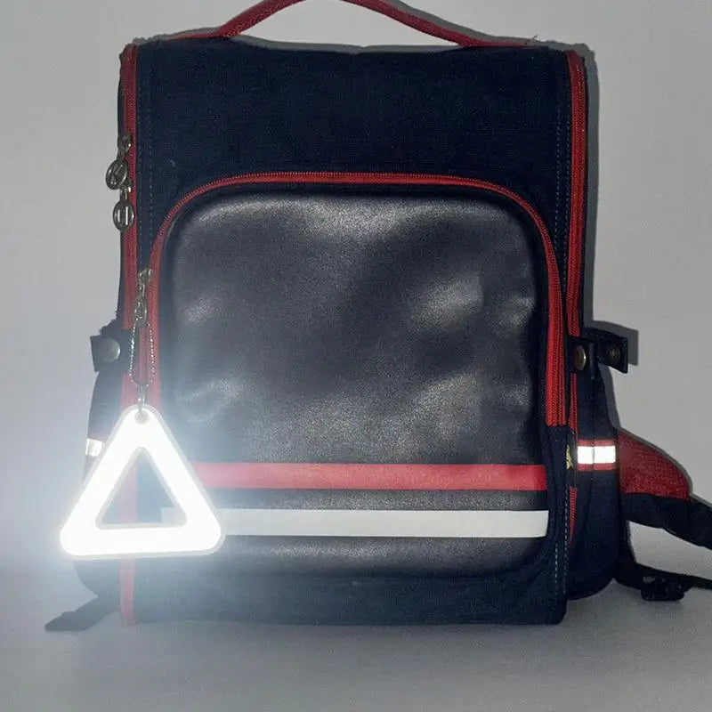 Triangle Reflective Safety Tag – High-Visibility Backpack Pendant