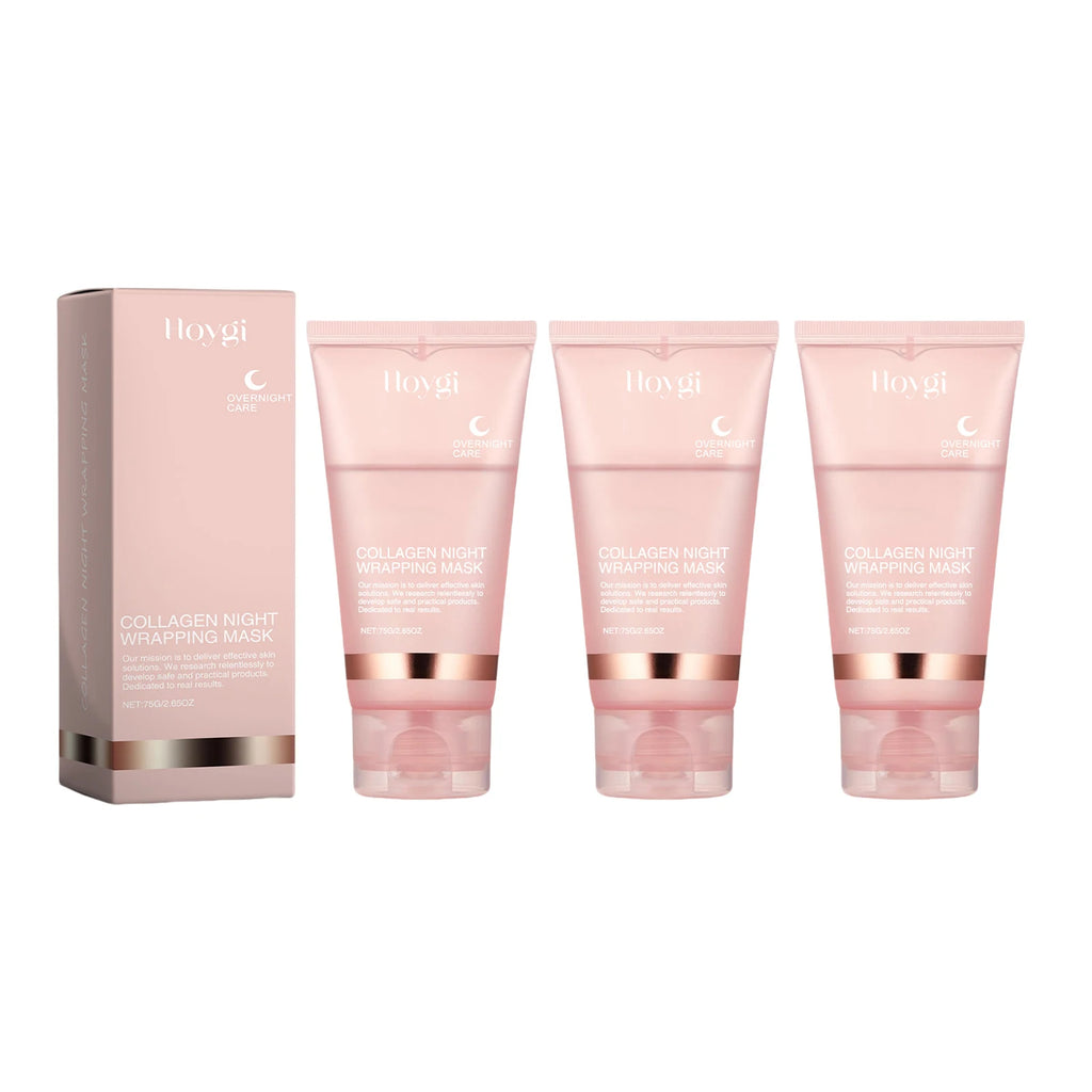 Hoygi Collagen Peel Off Mask Anti Wrinkle Firming Hydrating Easy Peel All Skin Types Non Irritating Deep Cleansing Brightening Zpaxo 3PCS