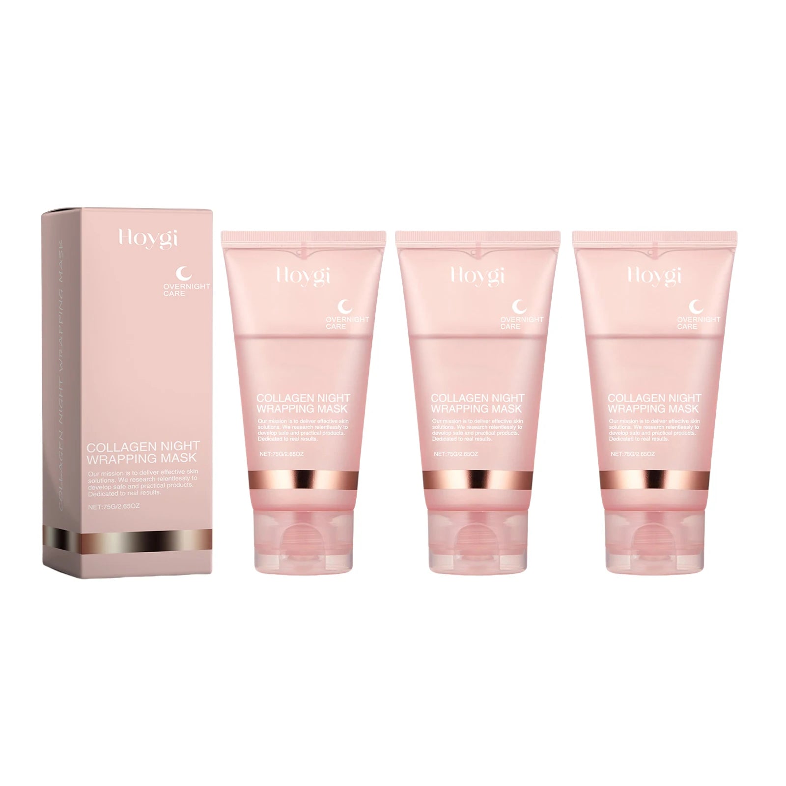 Hoygi Collagen Peel Off Mask Anti Wrinkle Firming Hydrating Easy Peel All Skin Types Non Irritating Deep Cleansing Brightening Zpaxo 3PCS