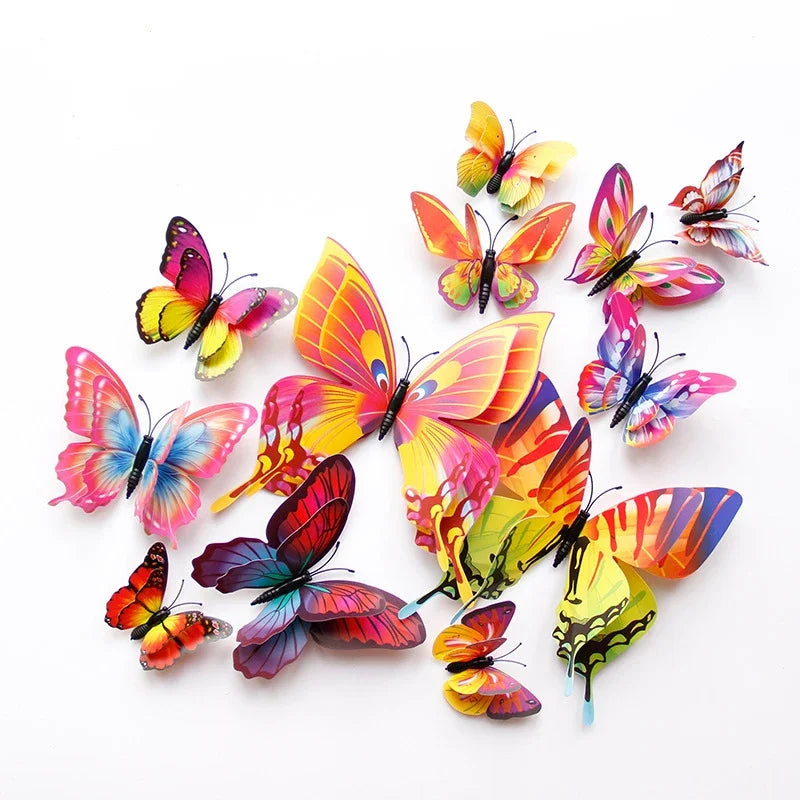 3D Butterfly Wall Stickers & Fridge Magnets – 12/24pcs