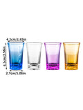 4Pcs Multicolor Shot Glass Set Plastic Drinking Cups for Whiskey Tequila Espressos Cocktail Bar Club Party Favor Zpaxo 4Pcs Set 30ml