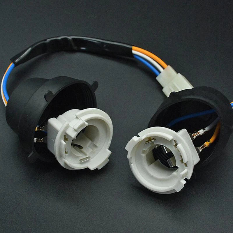 BA20D Motorcycle Bulb Base Socket LED Headlight Holders Adapters