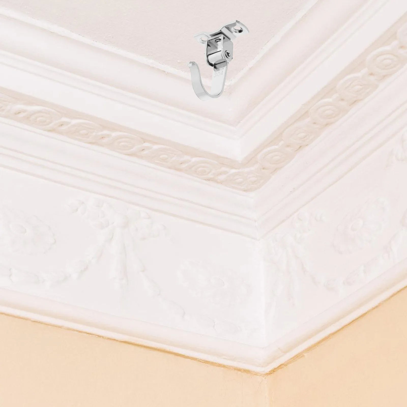 Stainless Steel Ceiling Hook Heavy Duty Space Saving Rotating Bracket