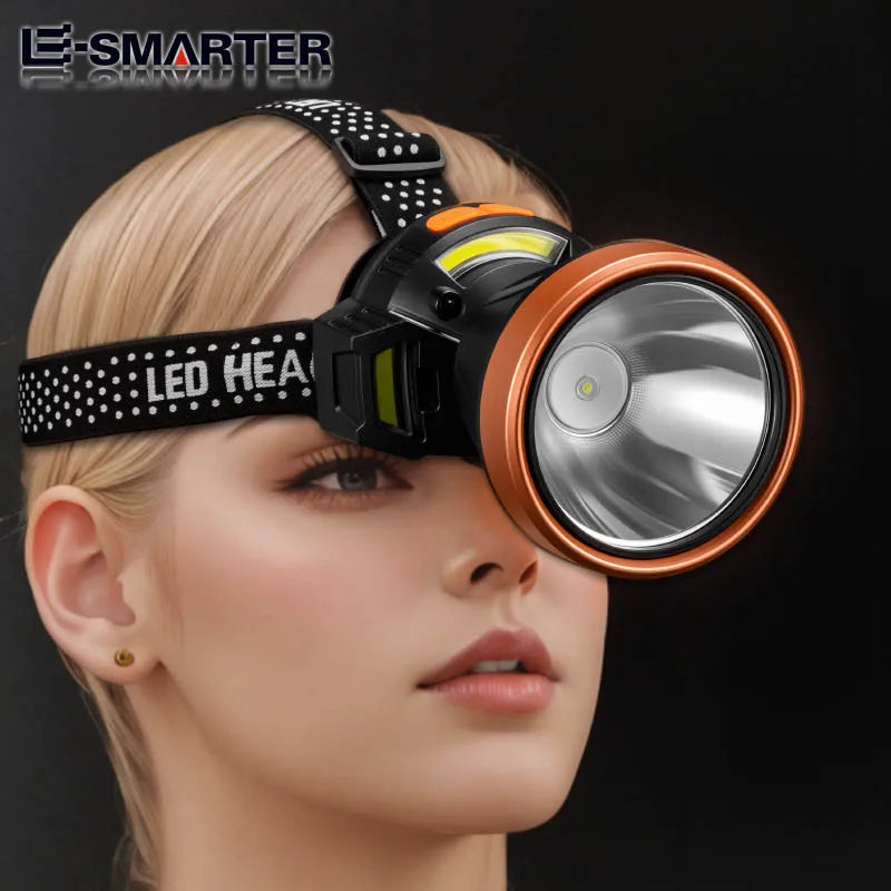 ESMARTER COB LED Headlamp – 5 Modes, Sensor & Waterproof