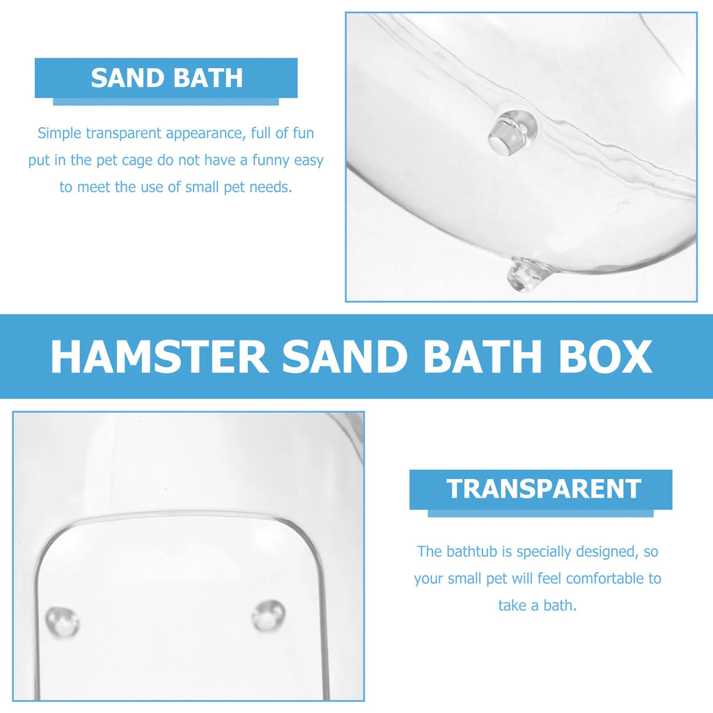 Hamster Sand Bath Container Deepened Design Small Pet Bathroom Box
