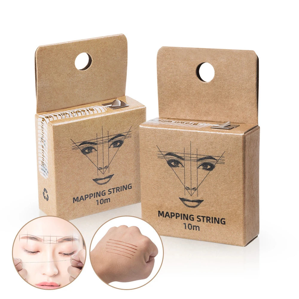 5 Colors Tattoo Thread Eyebrow Marker Thread Tattoo Brows Ruler Auxiliary Line Drawing With Ink Positioning Mapping Line Box Zpaxo