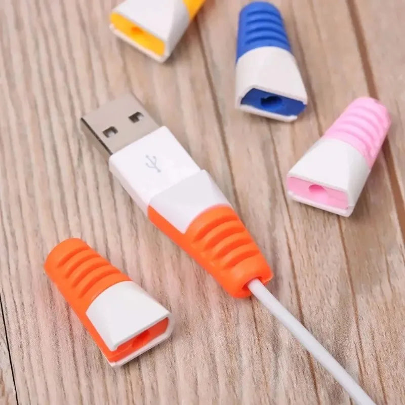 10-Pack USB Cable Protector Sleeves – Colorful Cord Savers Cable Protector Sleeve Zpaxo
