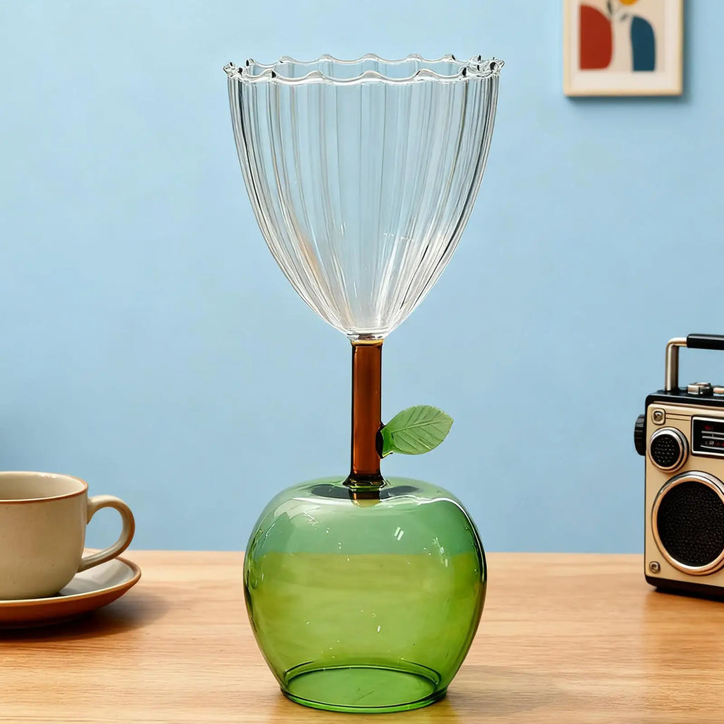 Cocktail Glasses Champagne Stem Cup Aesthetic Fruit Base Tall Kitchen