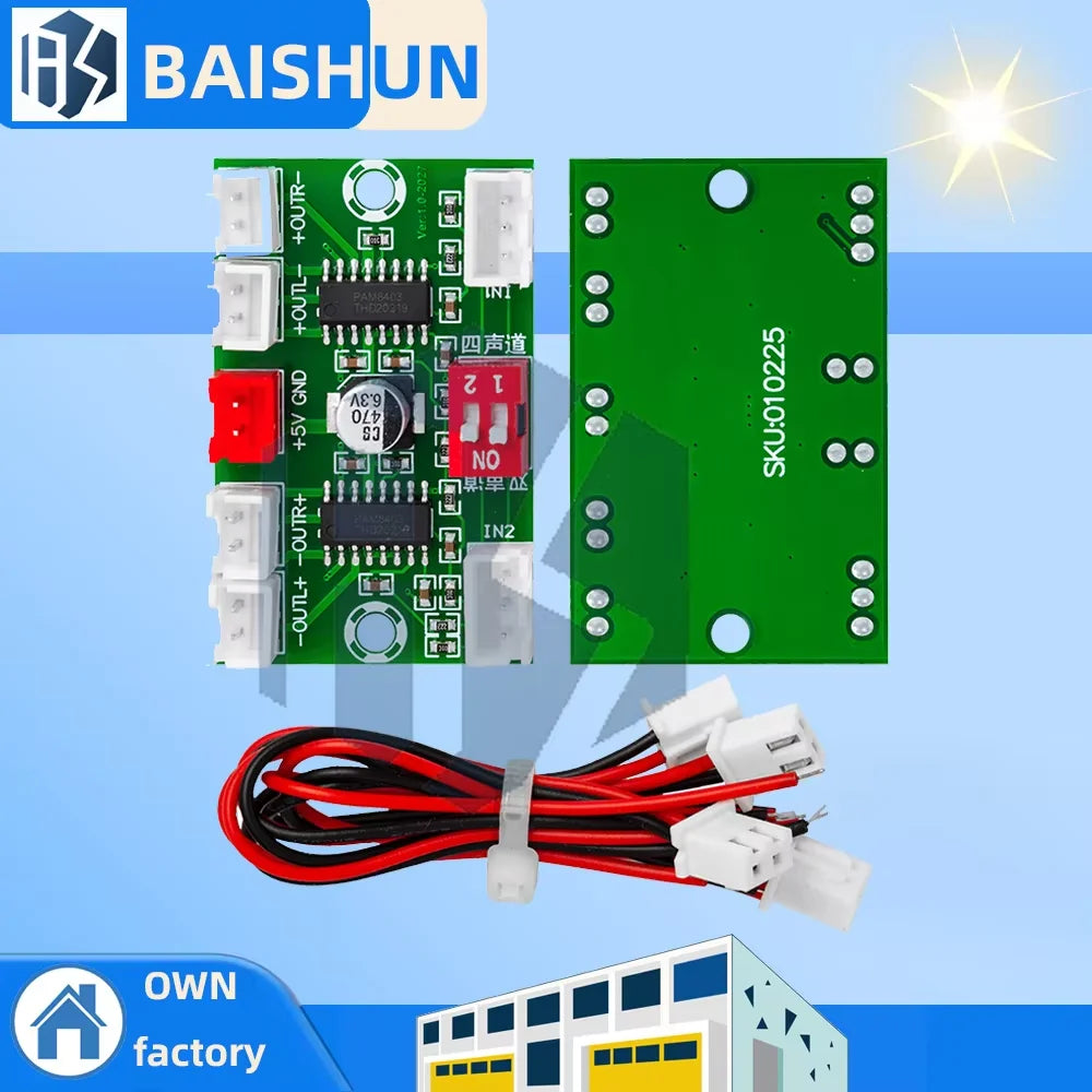 PAM8403 XH-A156 4CH 3W 5V USB Amplifier ROHS Mini DIY Portable Zpaxo