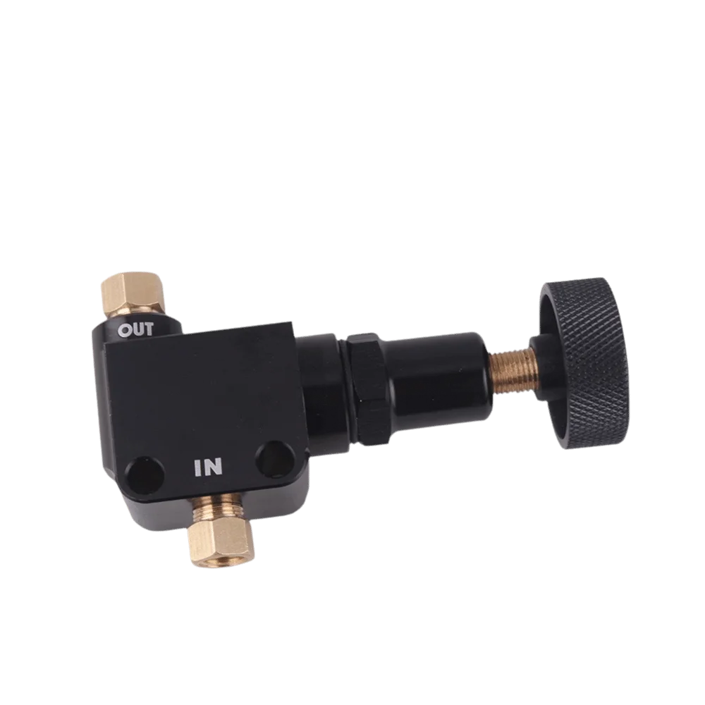 1/8-27 NPT Brake Bias Proportioning Valve Performance Screw Knob Type Pressure Regulator Adjustable Regulator Pressure Control Zpaxo Black