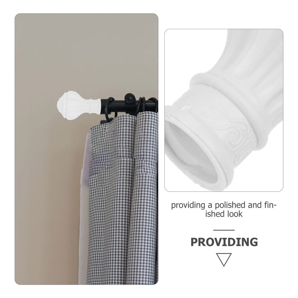 Curtain Rod End Plastic Decorative Finials Roman Drapery Window