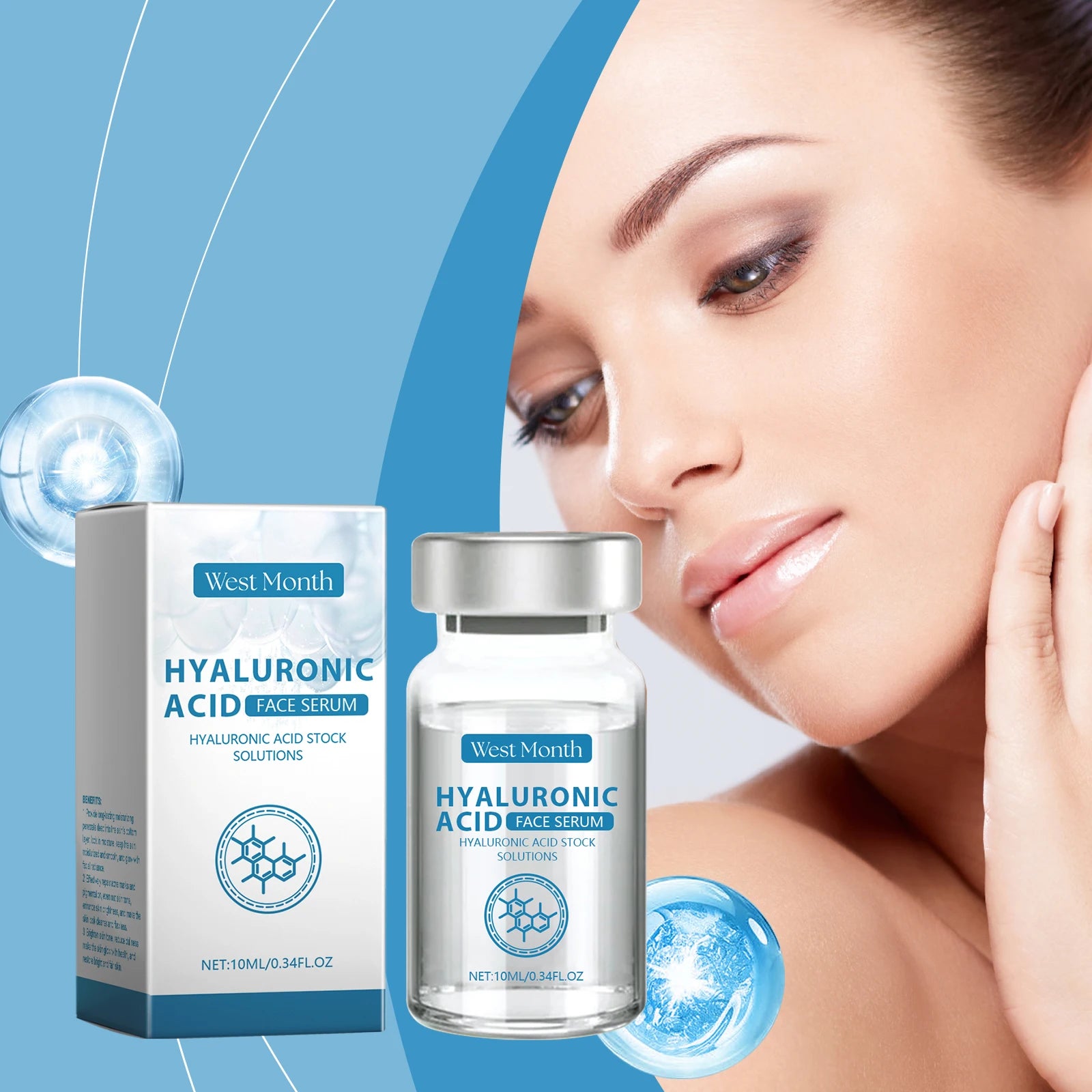 Hyaluronic Acid Facial Serum Deeply Moisturizing Lighten Shrinking Pores Improve Dryness Nourishing Smooth Repair Skin Essence Zpaxo
