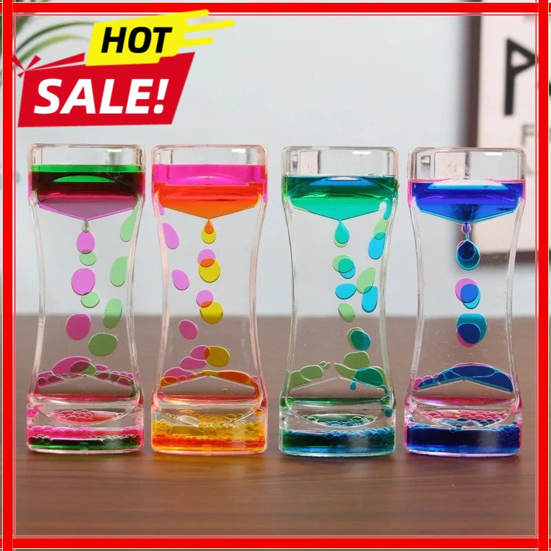 Liquid Motion Bubbler Hourglass – Sensory Stress Relief Toy Sensory Fidget Toy Zpaxo