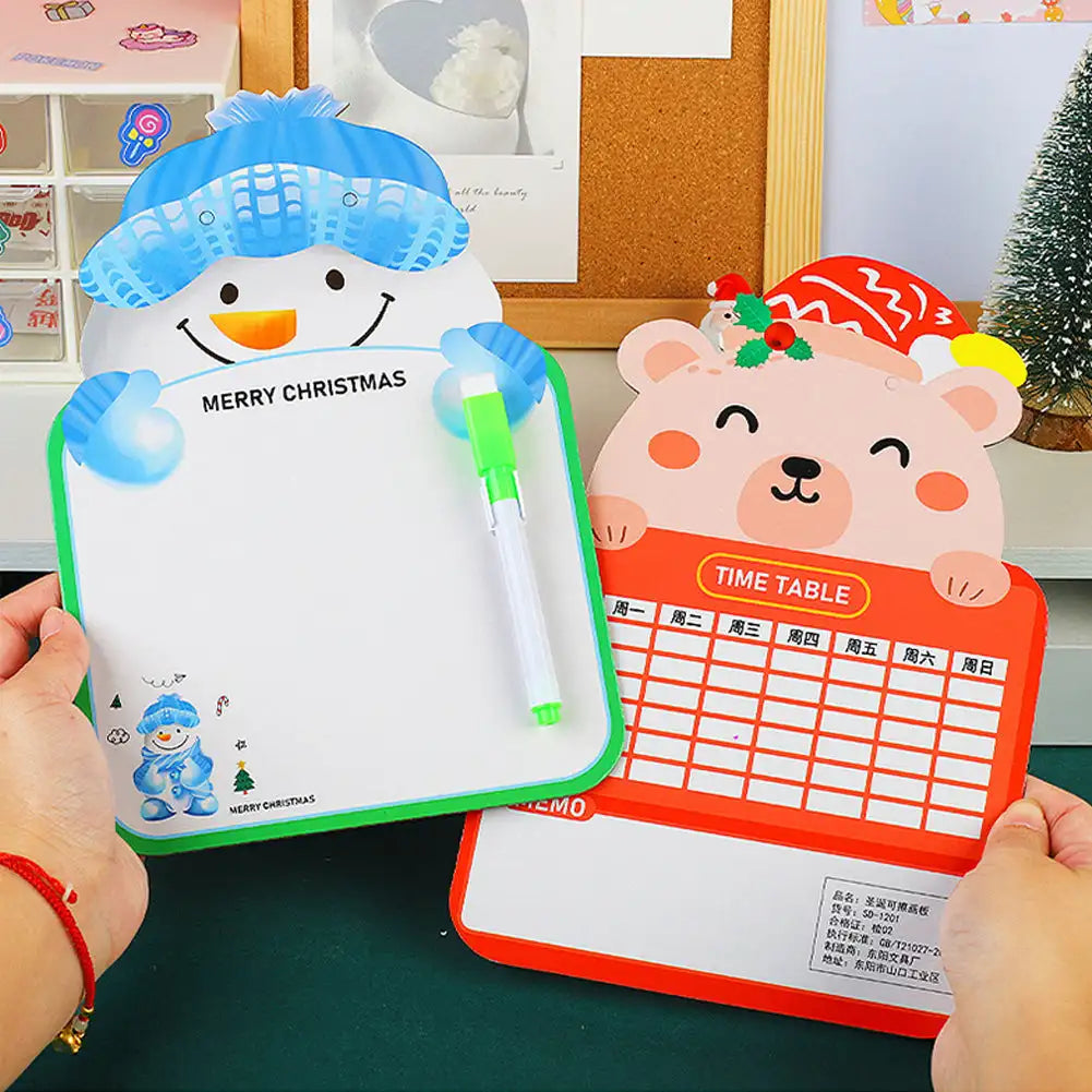 Kids Christmas Double-Sided Reusable Whiteboard – Cartoon Animal