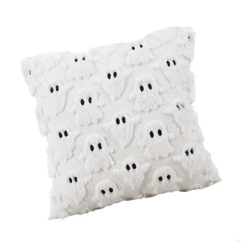 Bat Pattern Specters Themed Pillow Cover for Halloweens Decorations Sturdy Plush Fabric Zpaxo