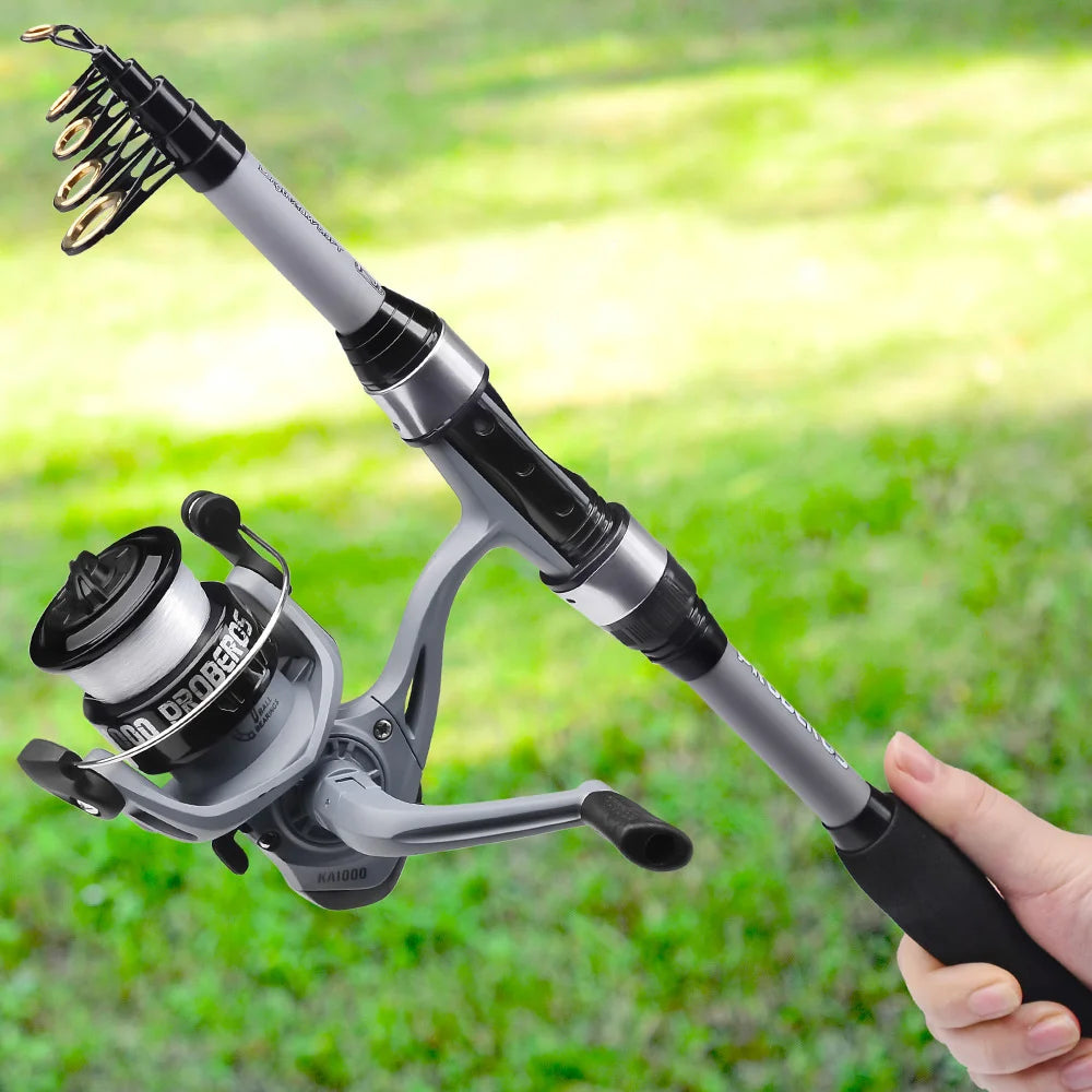 Portable Telescopic Saltwater Fishing Rod & Reel Combo Set