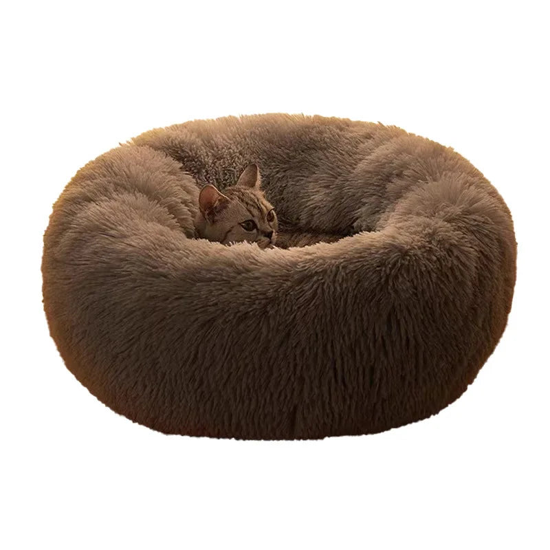 Comfortable Striped Plush Pet Dog Bed Suitable Small Medium-sized