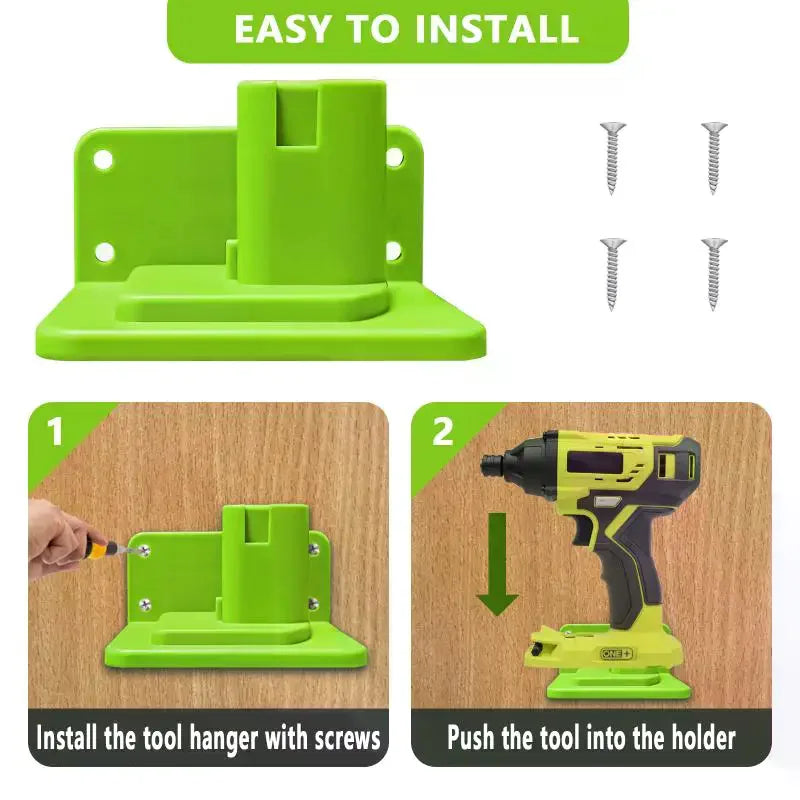 Wall Mount Battery Tool Holder 18V Lithium Power Drill Storage Zpaxo