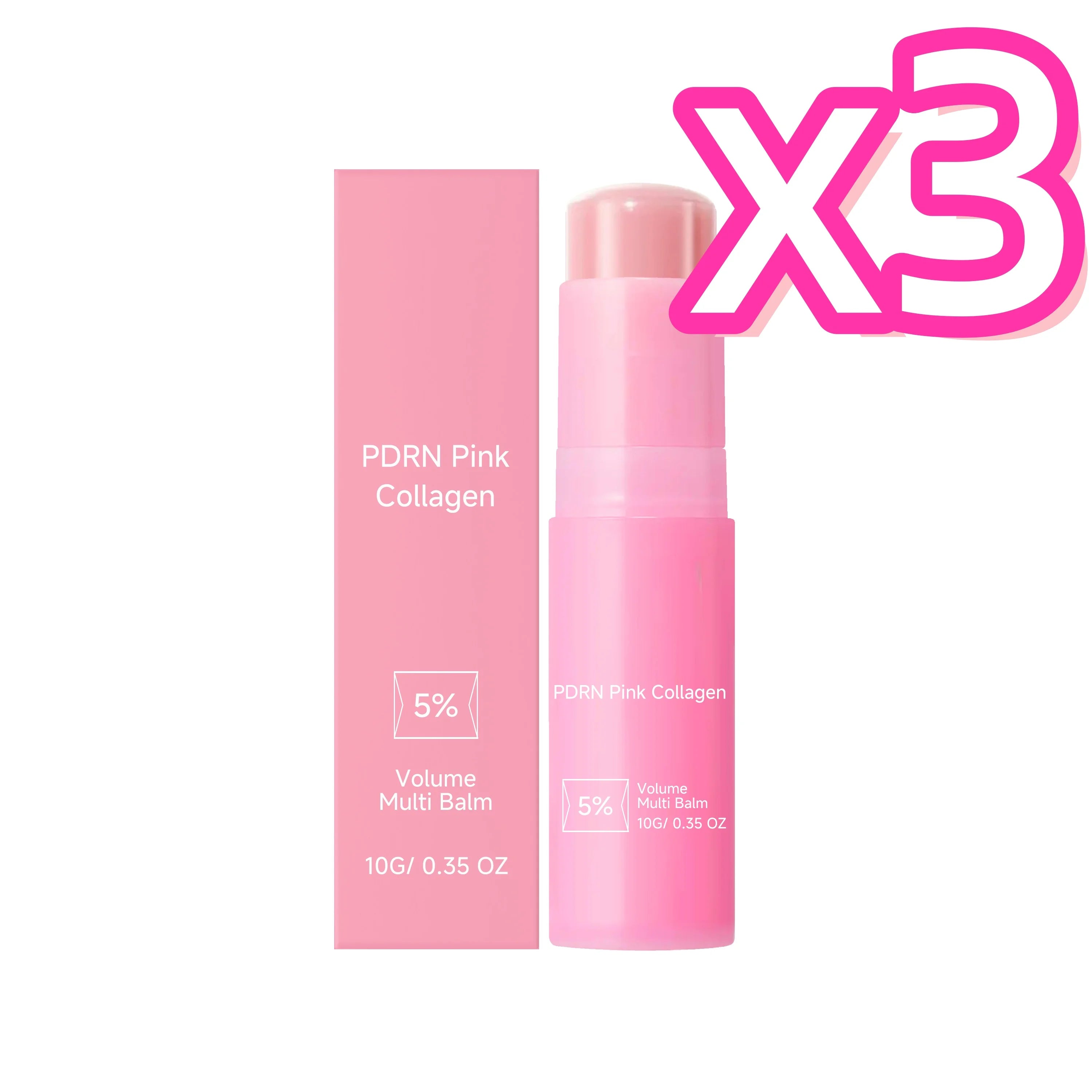 Collagen Multi Balm Stick – Anti-Wrinkle Face & Lip Moisturizer Collagen Balm Stick Zpaxo 10g Boxed x 3