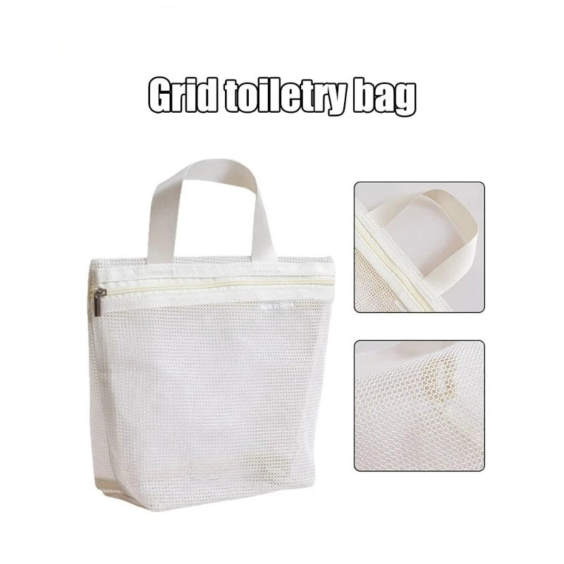 Mesh Makeup Toiletry Storage Bags Handbags Portable Travel Washing