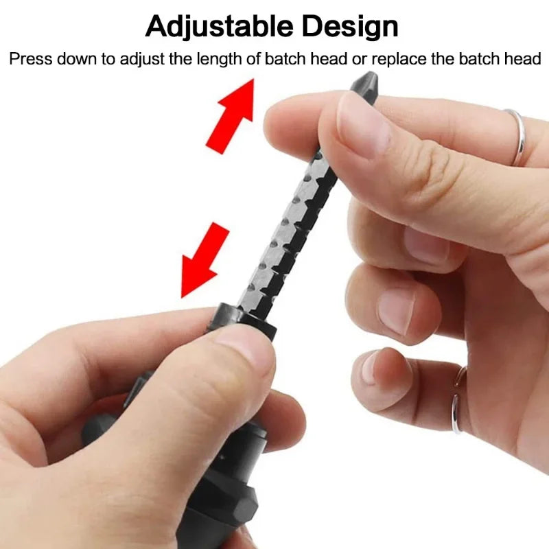 1 Ratchet Screwdriver Magnetic Dual-purpose Batch Head Telescopic