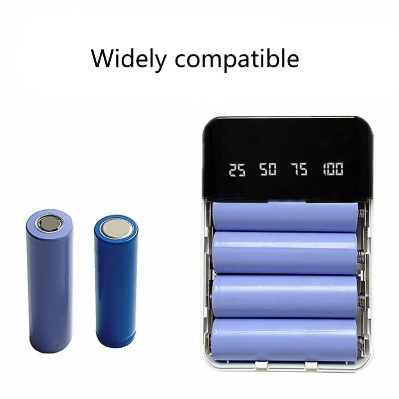 652F LCD Display 18650/18700/20700/21700 Battery Holder Batteries for Case Storage Box DIY Rechargeable Battery DIY Power Ban Zpaxo
