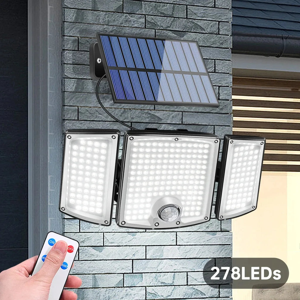 Outdoor Solar Sensor Lights Waterproof 3 Modes Security IP65 LED Zpaxo