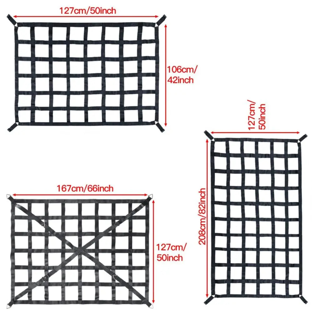 Durable Woven Material Cargo Isolation Net Good Toughness Wear Resistance Rear Cargo Net Quick Installation Zpaxo
