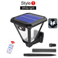Solar Powered LED Landscape Wall Lamp Outdoor Lighting 3 Modes Bright Light Waterproof for Garden Yard Patio Zpaxo Single-White China Mainland