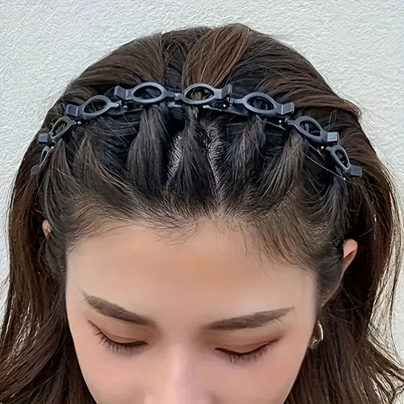 Retro Braided Hair Clip Double Layer Hollow Adding Volume Styling