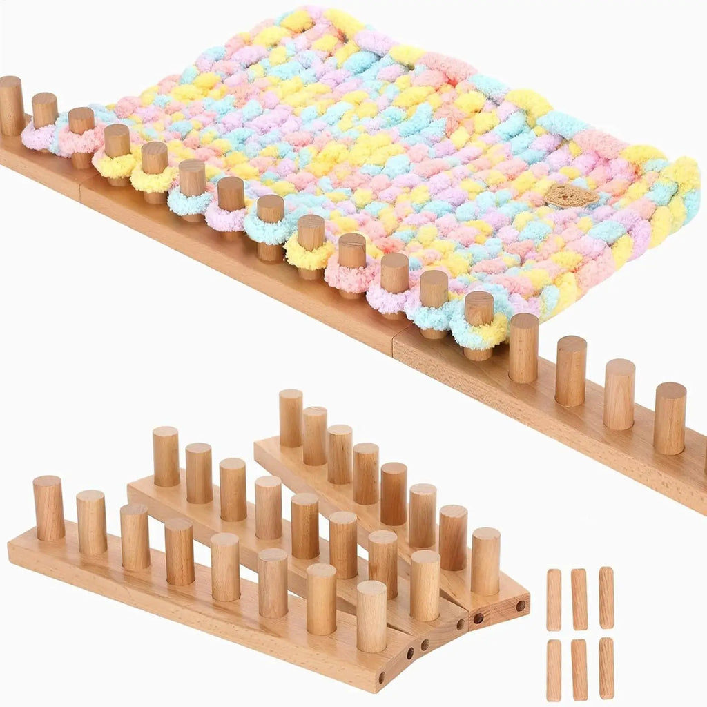Loom Knitting Kit Yarn Crochet Loom Kit Hand Knitting Set for Crafts Hobby Beginners Weaving Blanket Scarf Sewing Cushion Zpaxo