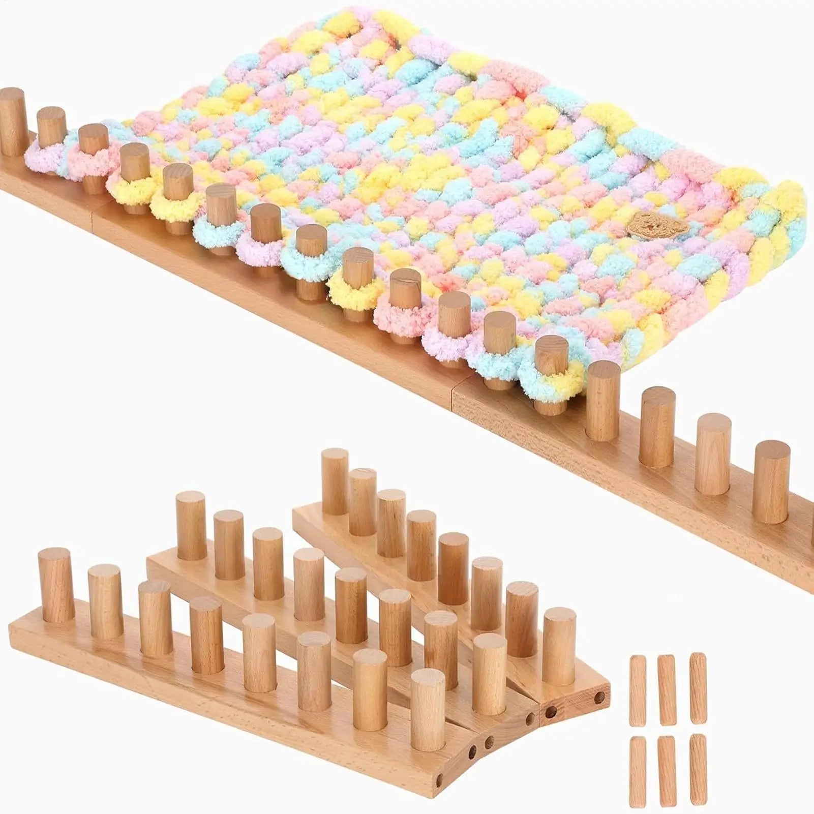 Loom Knitting Kit Yarn Crochet Loom Kit Hand Knitting Set for Crafts Hobby Beginners Weaving Blanket Scarf Sewing Cushion Zpaxo