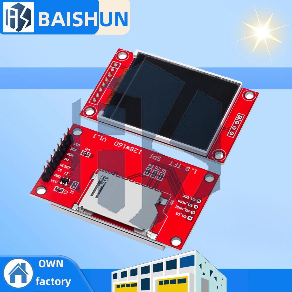 TFT LCD Module Screen SPI Serial 51 Drivers 4 IO Driver Resolution Zpaxo