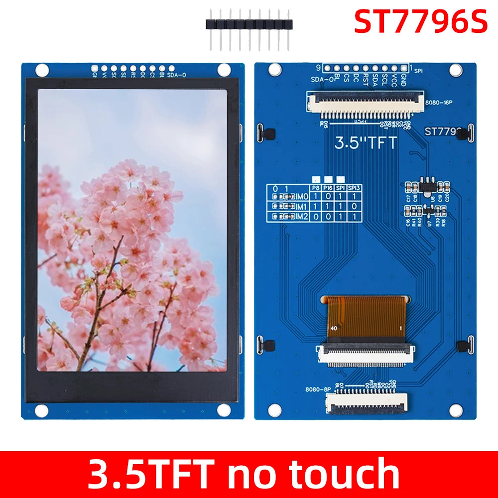 320x480 SPI TFT Serial Port Module 5V 3 3V PCB Adapter ST7796S Zpaxo 3.5 inch not touch