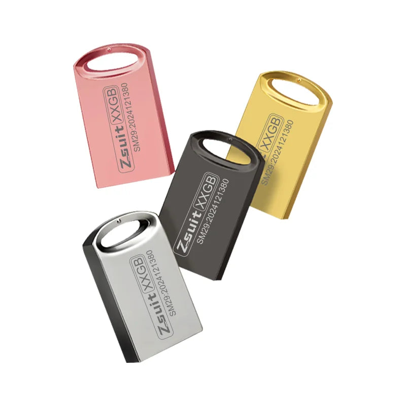 Zsuit 10pcs USB Flash Drive With Metal Gift Box 64GB Pendrive Flash Disk 128G Usb 3.0 Memory Stick USB 2.0 Free Logo Mini U Disk Zpaxo
