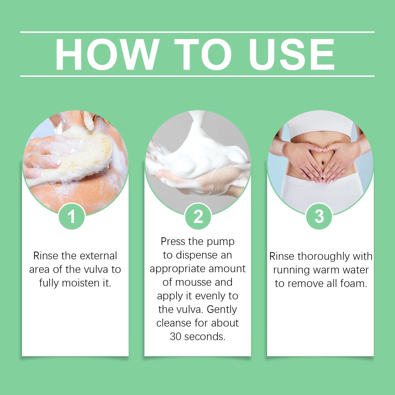 Herbal Women's Intimate Care Mousse – Odor Relief & pH Balance Intimate Care Mousse Zpaxo
