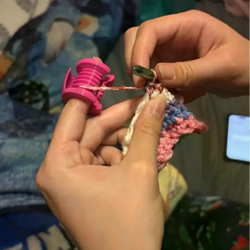 Portable Crochet Finger Protector DIY Mini Knitting Sleeves Thimble Zpaxo